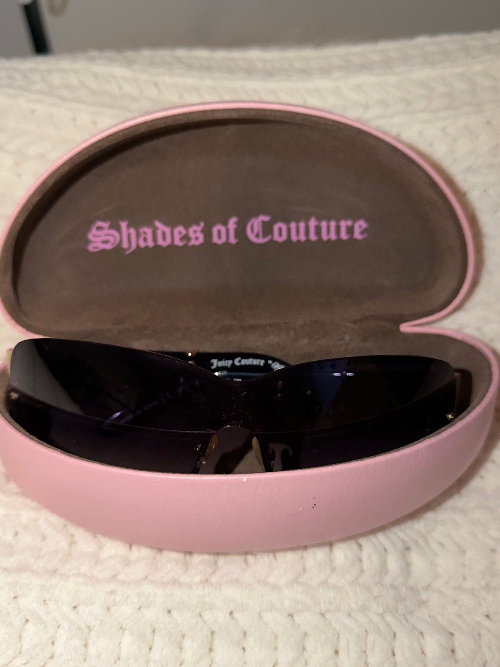 Juicy Couture Pink Shades of Couture Sunglasses Case with Dark Lens Sunglasses